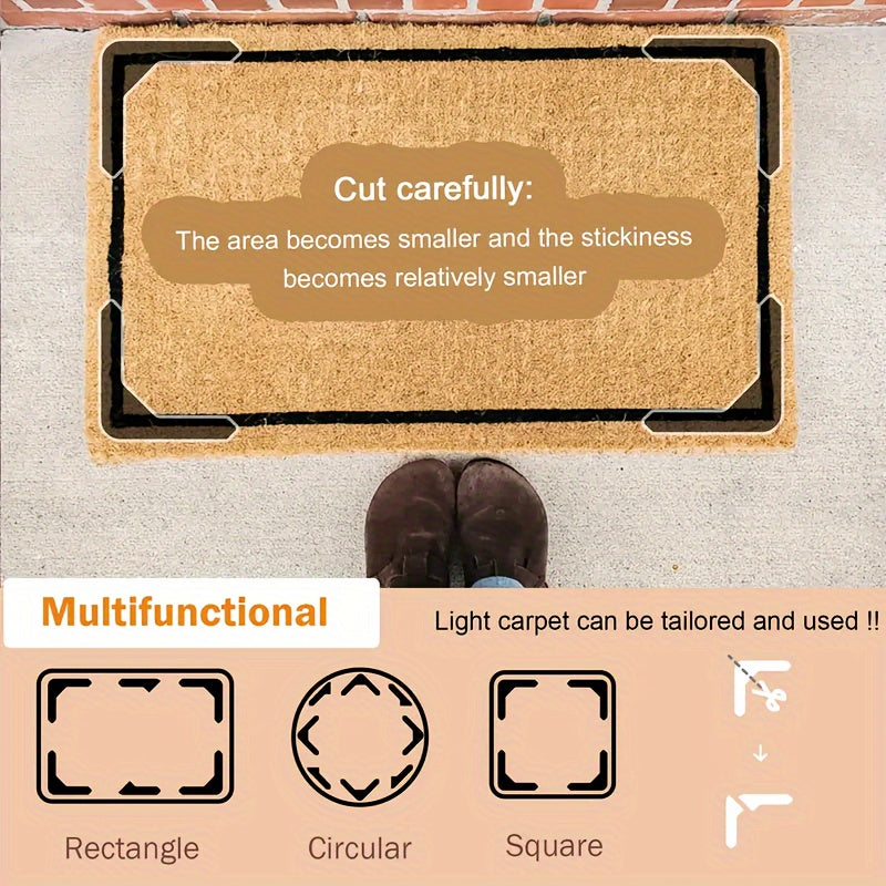 Essential Home Decor Item: Non-Slip Carpet Gripper Tape - Anti-Curl, Removable Adhesive for Kitchen, Living Room, Bathroom