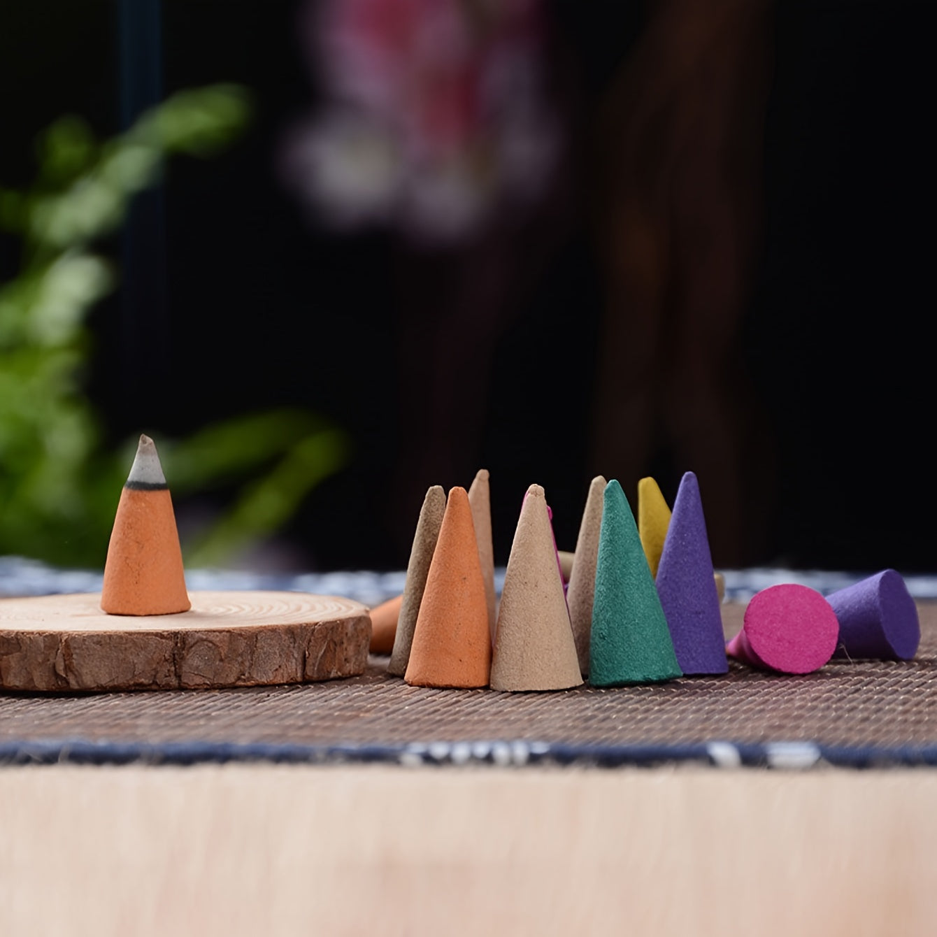 Variety pack of wood-made jasmine-scented incense cones for holidays, non-feather crafted in bulk.