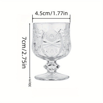 Set of 6 crystal liquor glasses: ideal for all occasions, elegant for whiskey and high-end for wine.