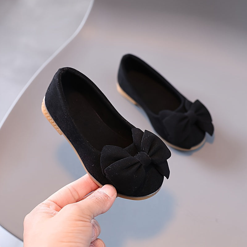 Stylish Bowknot Slip On Flats for Girls, Lightweight and Breathable, Perfect for Parties, Weddings, and School Performances