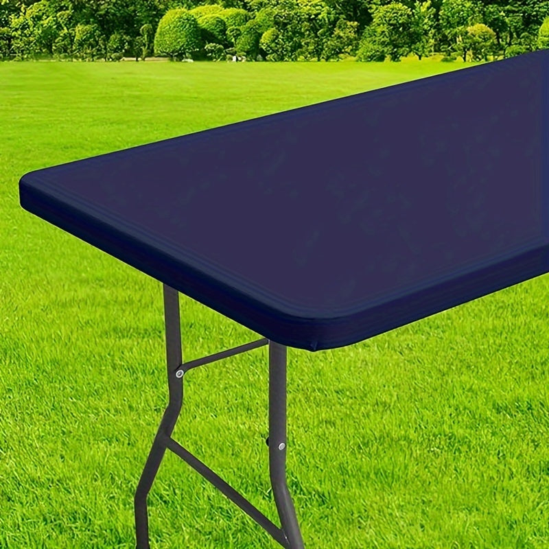 Waterproof picnic table cover for 182.88 cm tables, ideal for home, parties, banquets, picnics, and weddings.