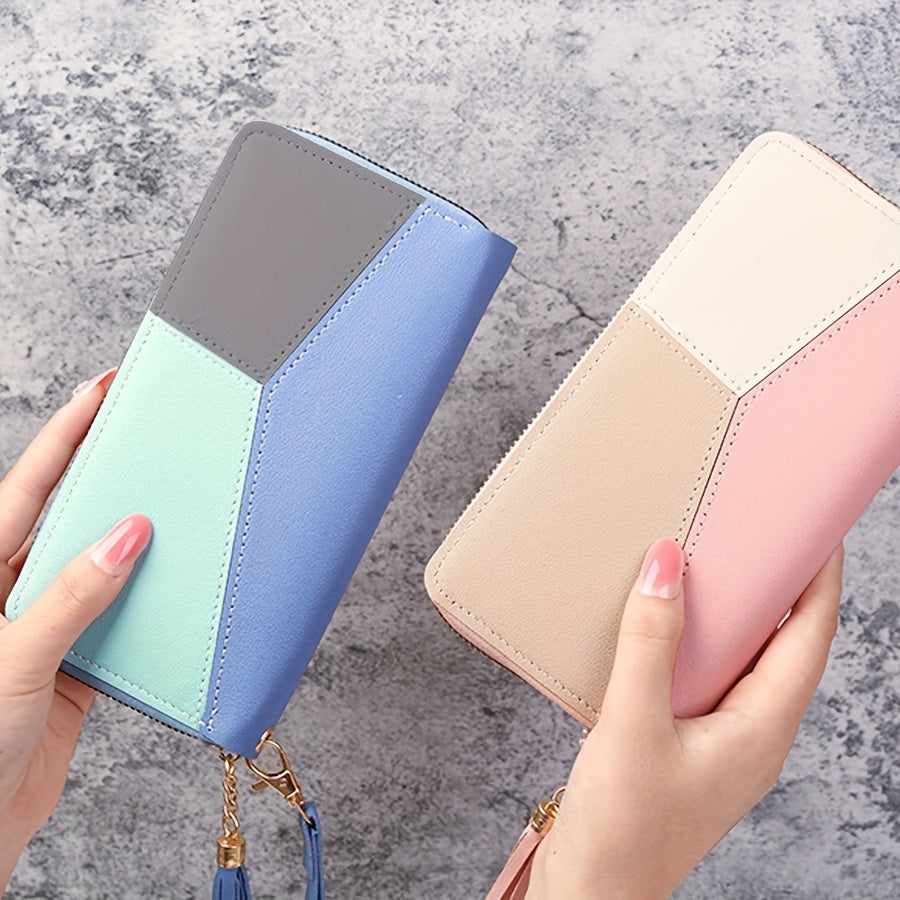 Korean Style Women's Fashion Long Wallet with Large Capacity and Phone Pocket