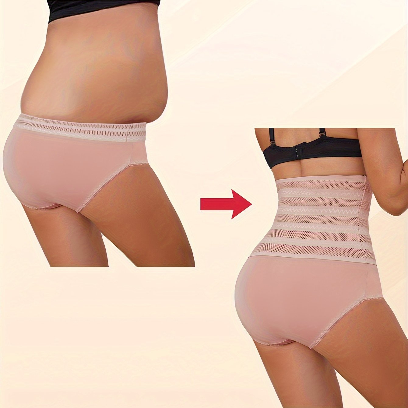 High-waisted shaping panties for women that control the abdomen and lift the hips.