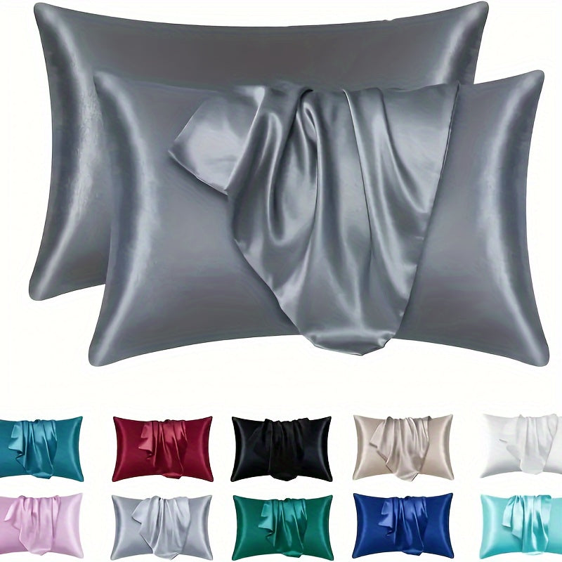 Premium quality luxurious soft satin pillowcase, machine washable, ideal for bedroom and guest room decoration.