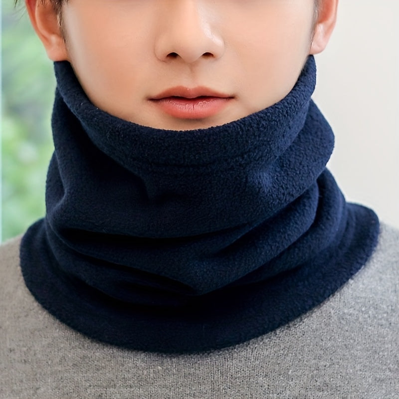 Stay cozy and stylish with this 1pc plain color fleece neck warmer. Made from warm and soft fabric, it is skin-friendly and comfortable to wear. With a double-layer design, it is perfect for keeping you cozy in colder weather. An ideal choice for gifts.