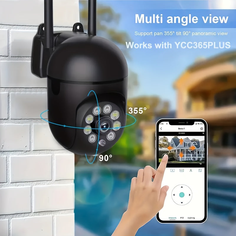 '- One-piece Camera featuring Color Night Vision, Wireless HD Indoor/Outdoor Camera, Two-Way Audio, Wireless Safety Camera, Pan/Tilt/Zoom WiFi Smart Home Security Camera, Motion Tracking