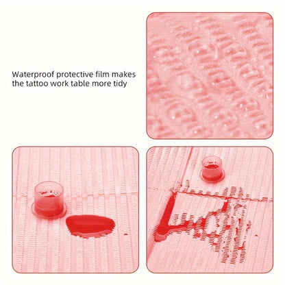 Waterproof tattoo table mat for nail art and dental use, disposable and odorless.