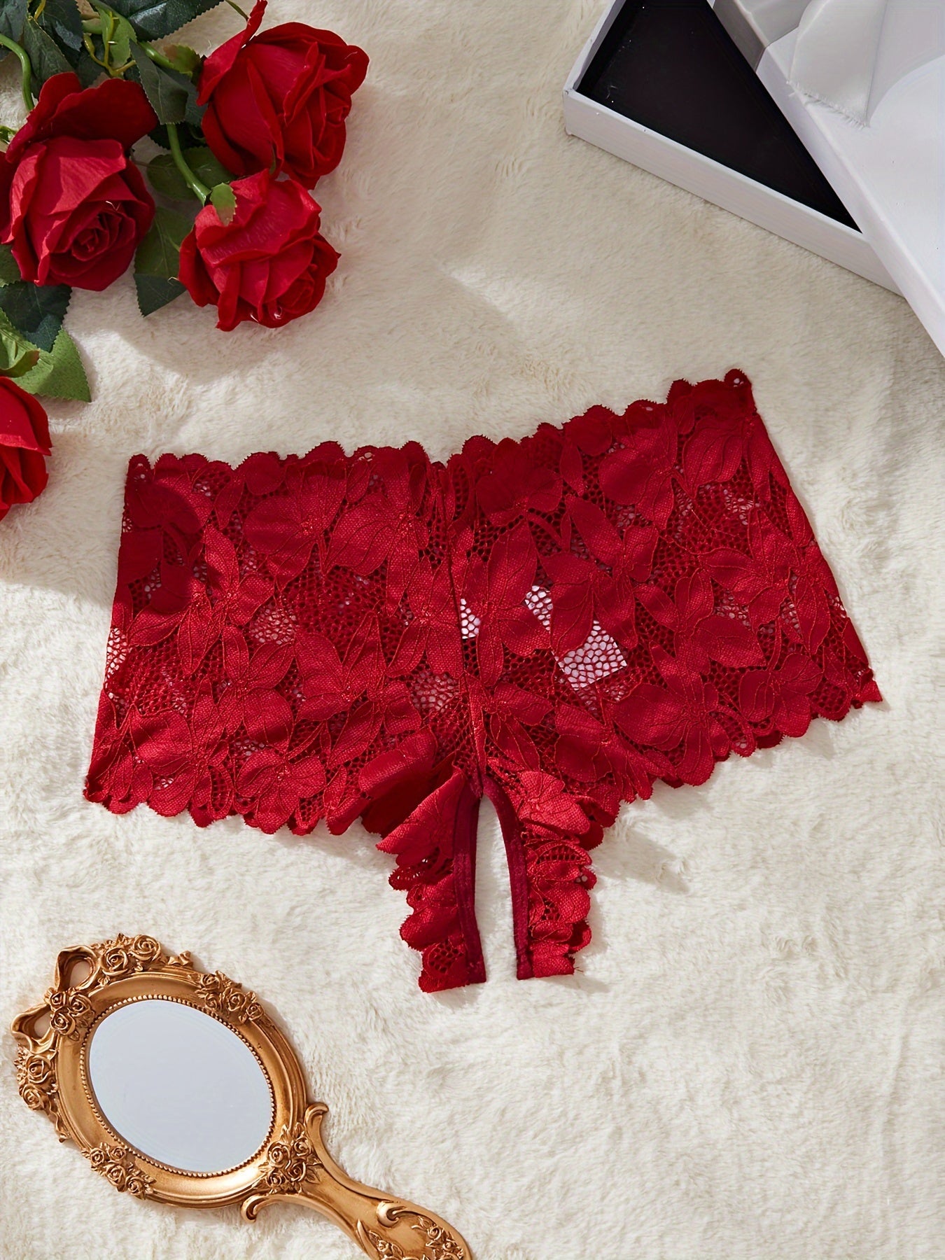 Maple Leaf Design Lace Panties for Women, Sexy Lingerie & Underwear