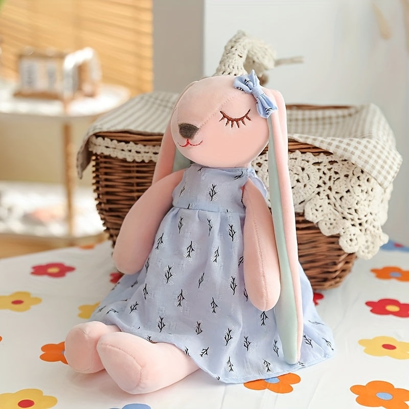 Adorable plush rabbit doll, a perfect gift for Easter, Spring, Mother's Day, or weddings.