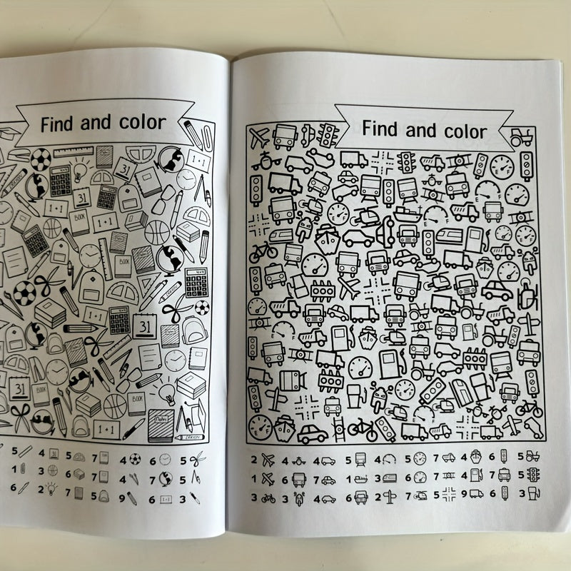 Interactive Hidden Objects Book for Youngsters – Education and Fun with Find and Color Puzzles, Great for School and Family Activities, White Paper Edition