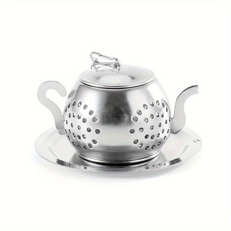 Teapot-shaped 304 Stainless Steel Tea Strainer for Small Teapots - Tea Brewing Accessory