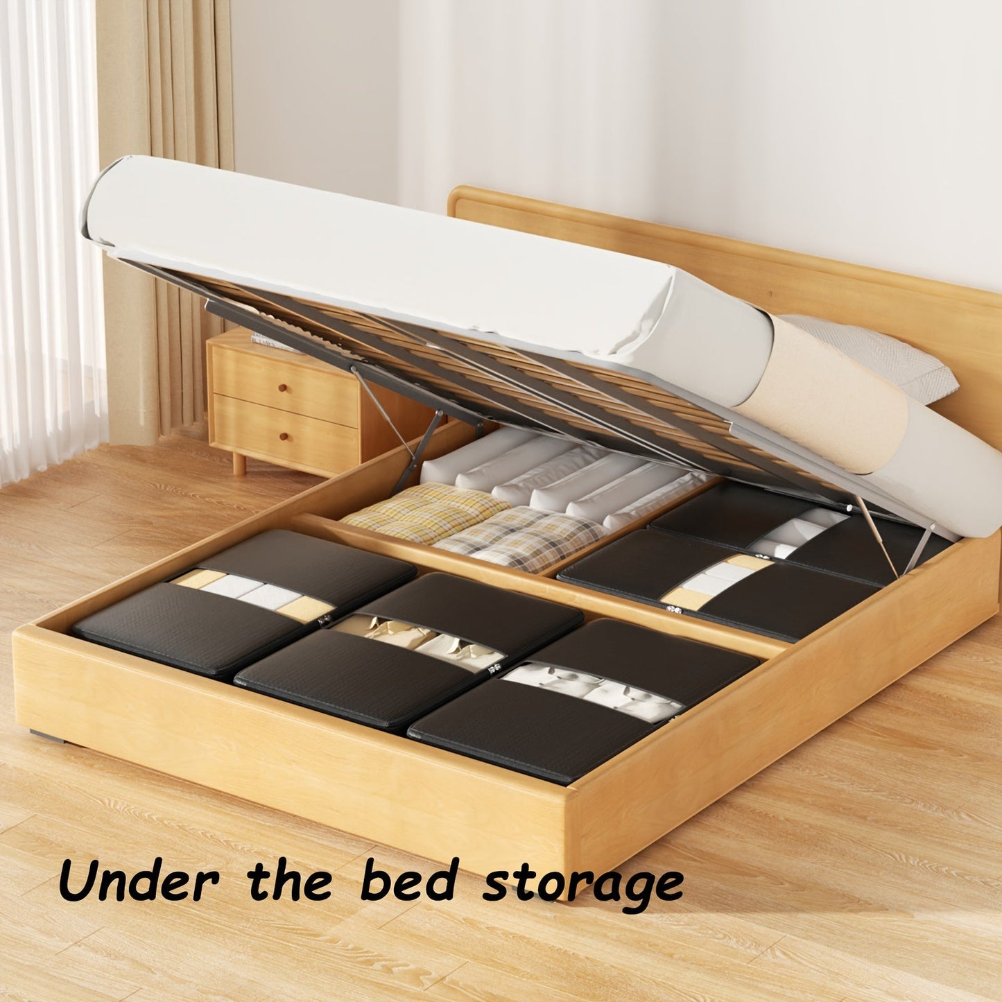 Large Capacity Under-Bed Storage Bag - Waterproof and Foldable Organizer for Clothes, Blankets, Toys, Books, and More