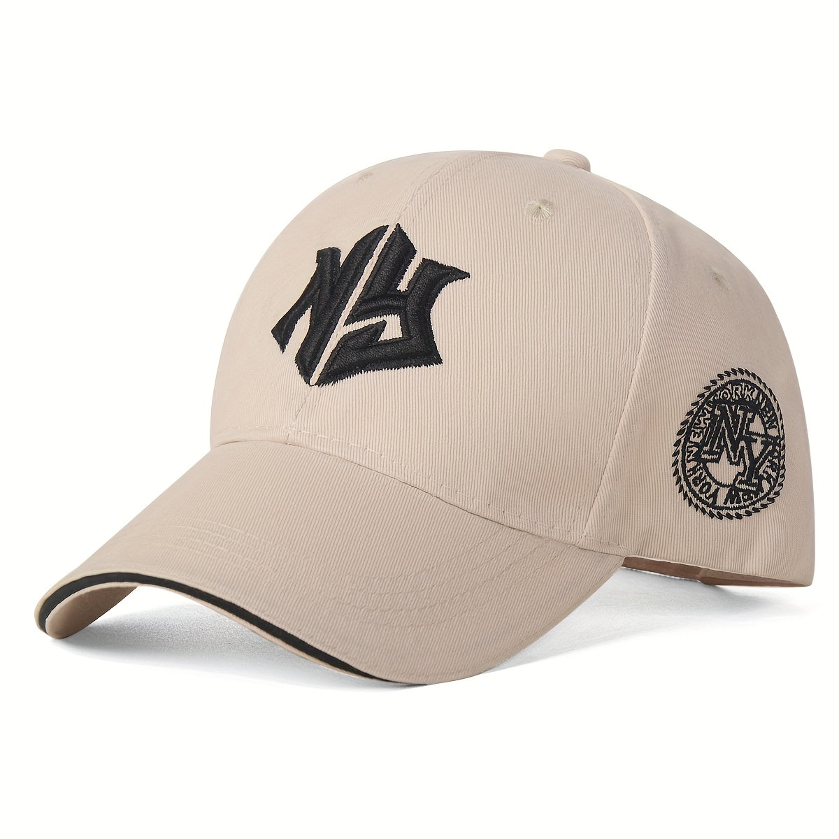 Unisex Hip Hop Trucker Cap with woven Schiffy fabric, stretch fit, embroidered letters, suitable for sports.