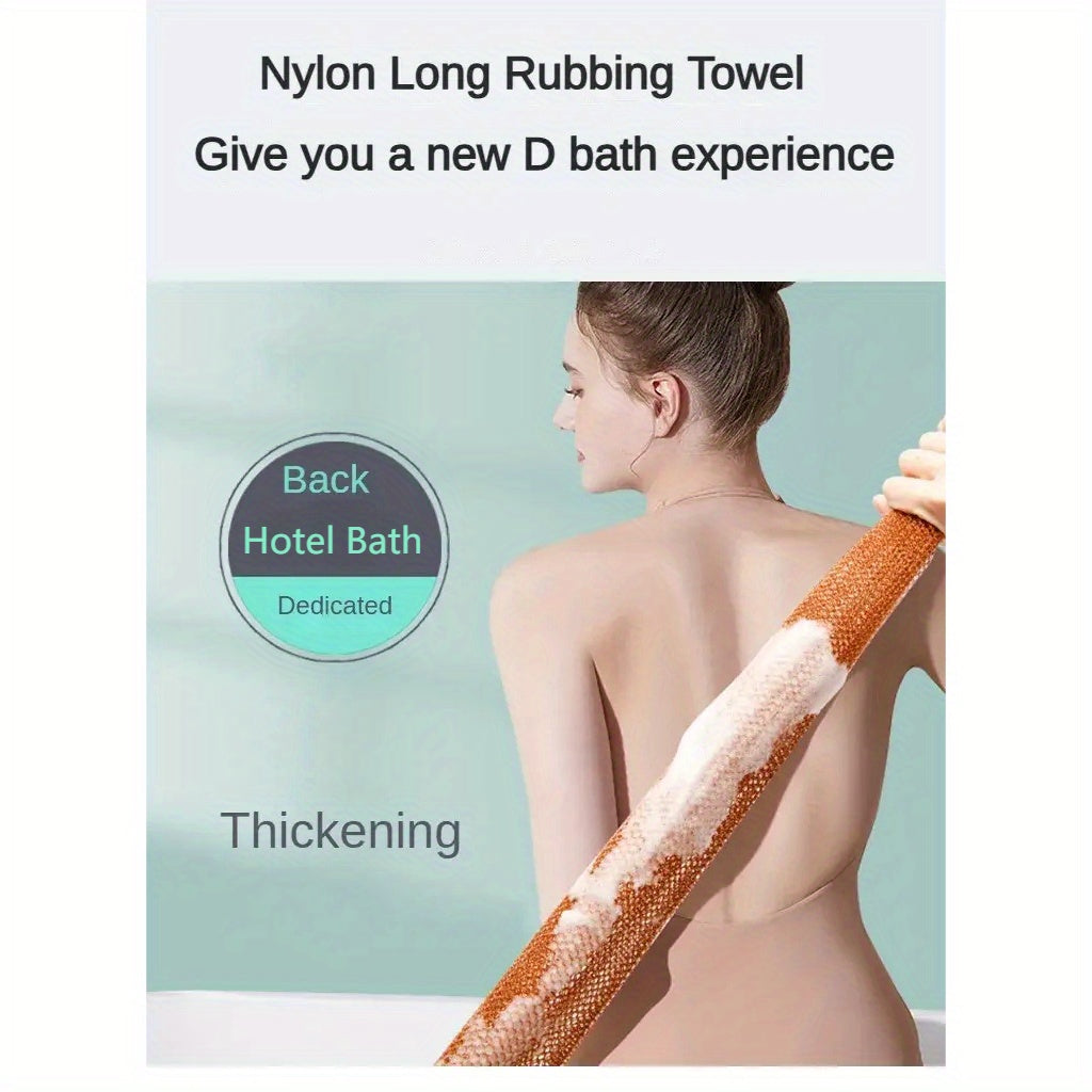 African nylon exfoliating bath towel for dead skin removal, quick-dry, lightweight, ideal for travel and bathroom use.