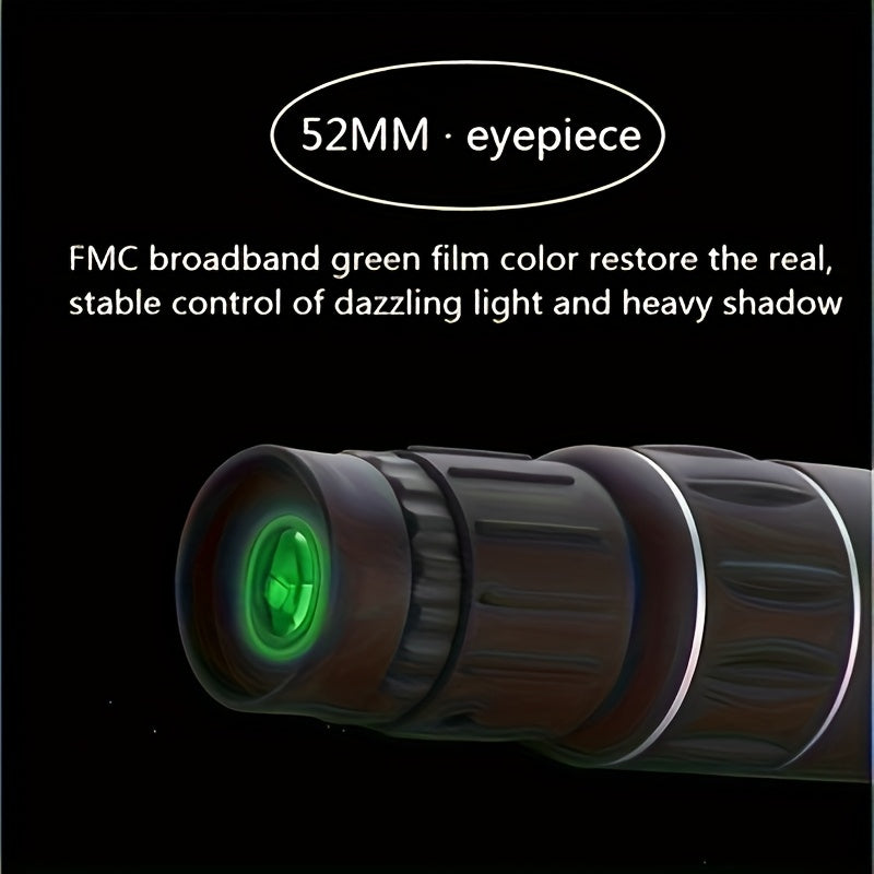 Portable monocular telescope with 10X magnification and 42mm objective lens - great for travel & camping, perfect gift for family and friends.