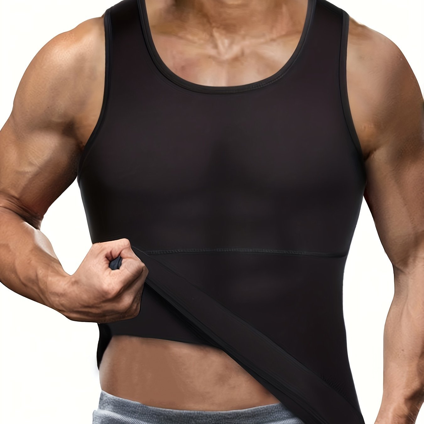 Men's Compression Sweat Vest for Workout Slimming