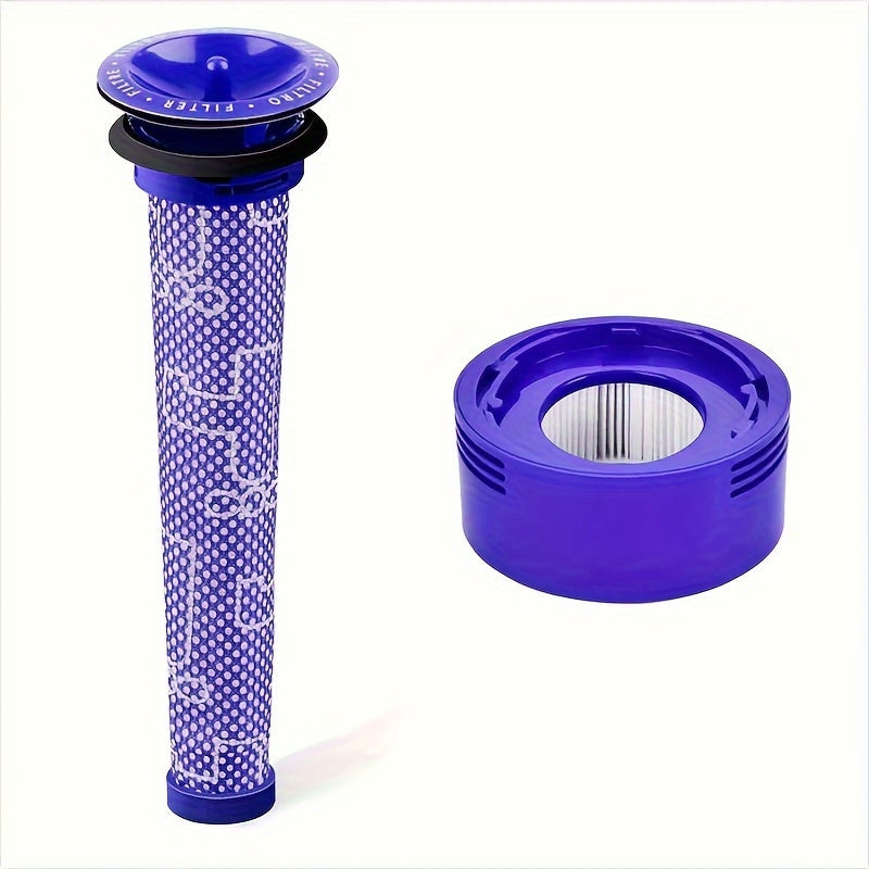 Comparison between 2 or 4 pieces of Dyson Vacuum pre-filter (compatible with V6, V7, V8, DC59, DC58 models) replacements (965661-01 and 967478-01) and 1 piece of front filter mesh plus 1 piece of rear filter mesh or 2 pieces of front filter mesh plus 2