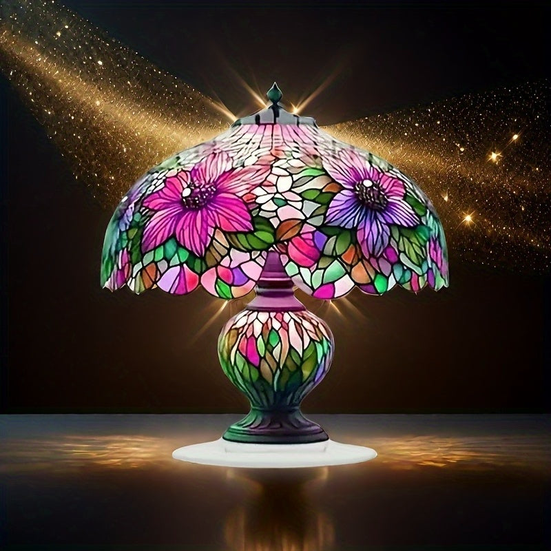 Bohemian style acrylic table lamp, perfect for home and office decor, versatile desktop decoration, great holiday gift.