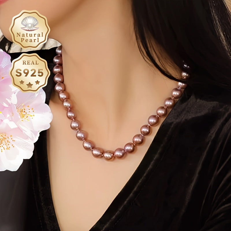 Luxurious and elegant, the MUFAN Pearl Necklace for Women features natural freshwater baroque pearls set in S925 sterling silver. This June birthstone necklace comes in a variety pack of 8-11mm pearls, perfect for daily wear. It comes in a beautiful gift