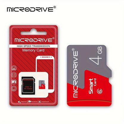 High Speed Class 10 Micro SD Memory Card with SD Adapter - Available in sizes up to 256GB and U3 Rating for expanding storage in smartphones, cameras, DVR, and monitors.