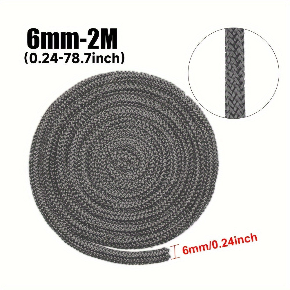 Essential Heat-resistant Seal Rope Gasket for Wood Stove Doors - Available in 6/8/10/12mm Sizes, 2m Length - A Must-Have Accessory for Home Kitchens for Effective Heating & Cooling