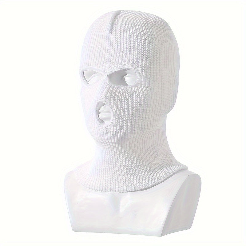 Stay warm and stylish this winter with the 1pc Knitted Ski Mask. This cool headgear balaclava is suitable for both men and women, perfect for Halloween horror spoofs or as a fun car decoration.