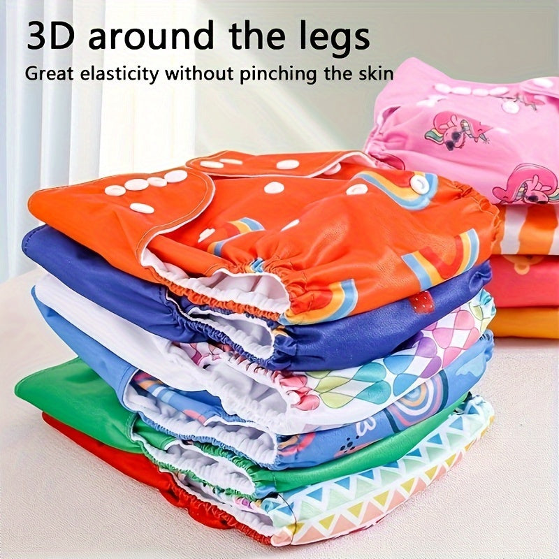 Durable Waterproof Potty Training Pants with Cute Cartoon Animal Print - Made with Breathable & Leak-Proof Polyester, Premium Washable Material, Ideal for Toddlers 0-3 Years, Year-Round Comfort