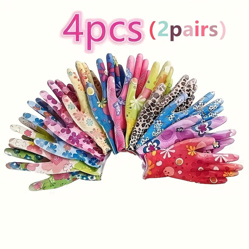 4/8/12pcs Women's Gardening Gloves with Advanced Grip, Durable and Breathable, Perfect for Gardening, Landscaping, and Protecting Nails and Fingers, Random Color