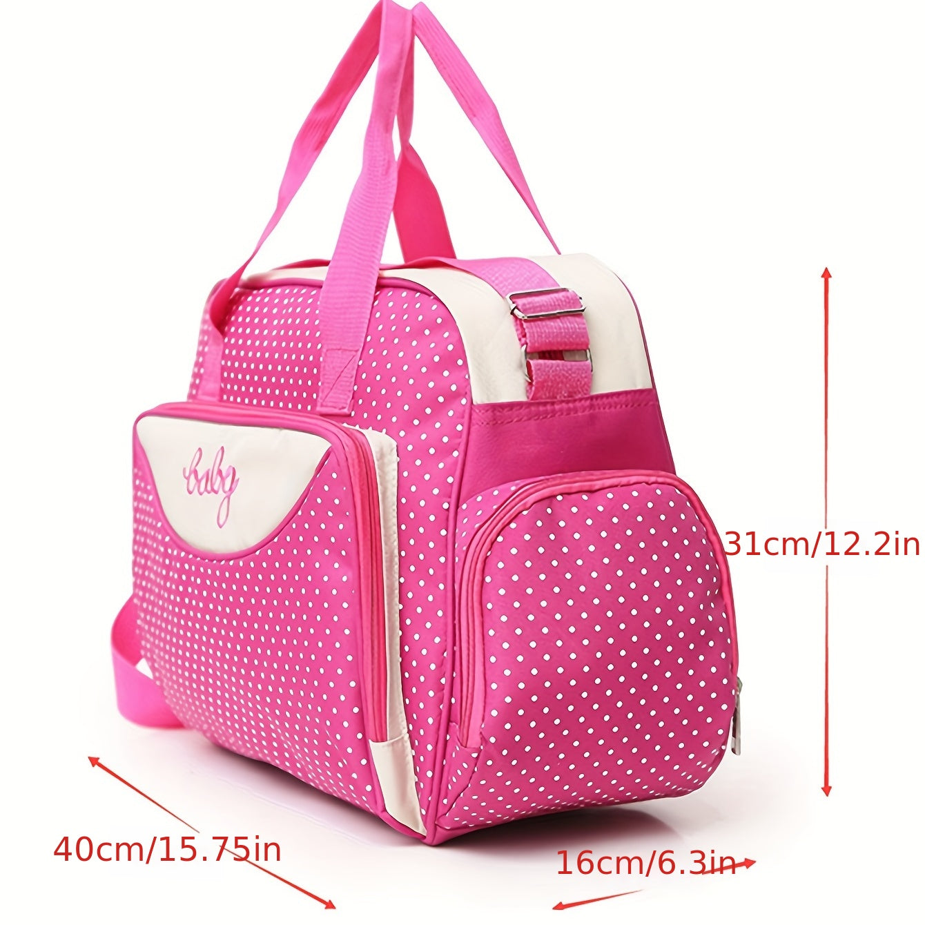 Trendy Polka Dot Mommy Bag - Band bo'shliqdagi pampers sumkasi va band onalar uchun yelka sumkasi, Halloween, Thanksgiving va Christmas sovg'alari uchun mukammal