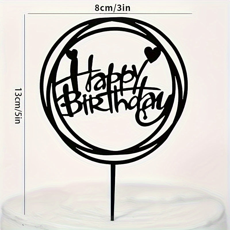 10 Happy Birthday Acrylic Cake Toppers - Great for Party Decor, No Batteries Needed, LATTBY