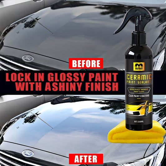 Top-of-the-line ceramic coating for cars with hydrophobic formula, enhanced shine, and super protection. Easy to apply, long-lasting, and weather-resistant.