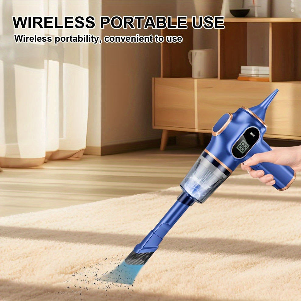 Introducing the Belibuy Ultra-Power Handheld Car Vacuum Cleaner - Powerful Suction, Conveniently Portable for Home and Car, Equipped with Dual High-Capacity Batteries, Cordless and Mini Design for Multifunctional Use