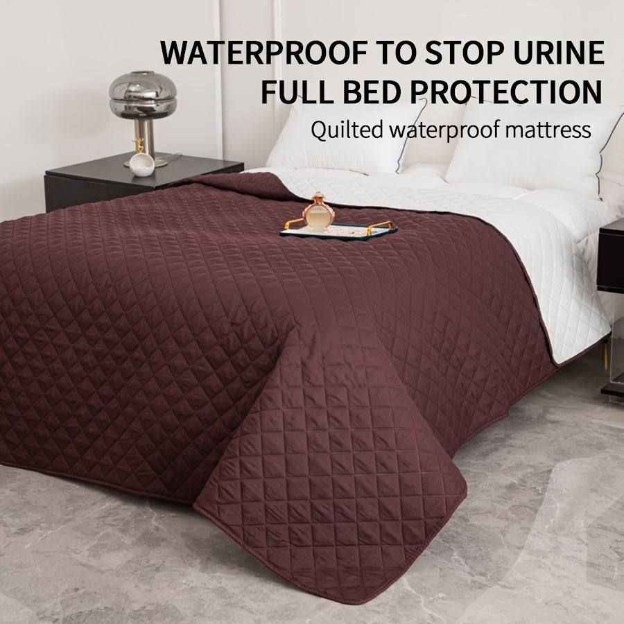 Waterproof polyester dog bed cover for small to extra small breeds, also functions as a quilted pet mat and outdoor picnic mat. Durable and breathable.