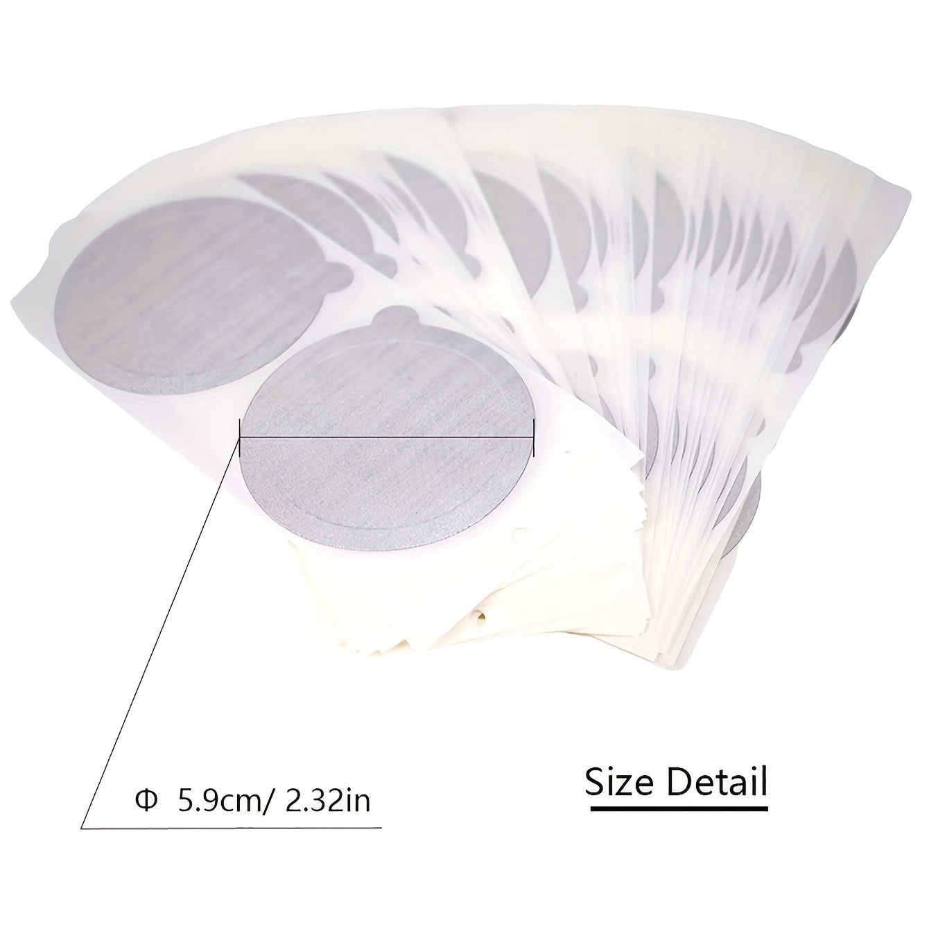 Aluminiy Folga Qopqog'i 1 Paketda: 3.7sm, 4.5sm, 5.35sm, 5.9sm va 6.2sm O'lchamlari - Turli Kofe Kapsul O'lchamlari uchun Qayta Ishlatiladigan Kofe Pod Qopqog'lari