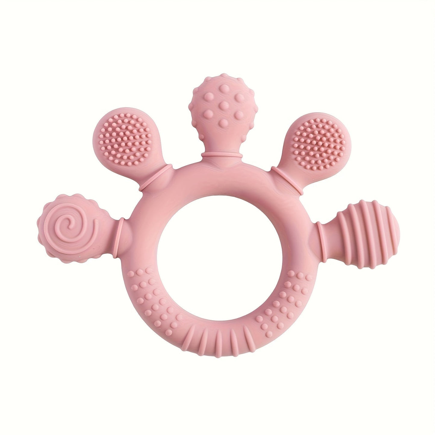 Silicone Teething Toy for Babies: BPA-Free, Food Grade, Safe for 0-3 Year Olds