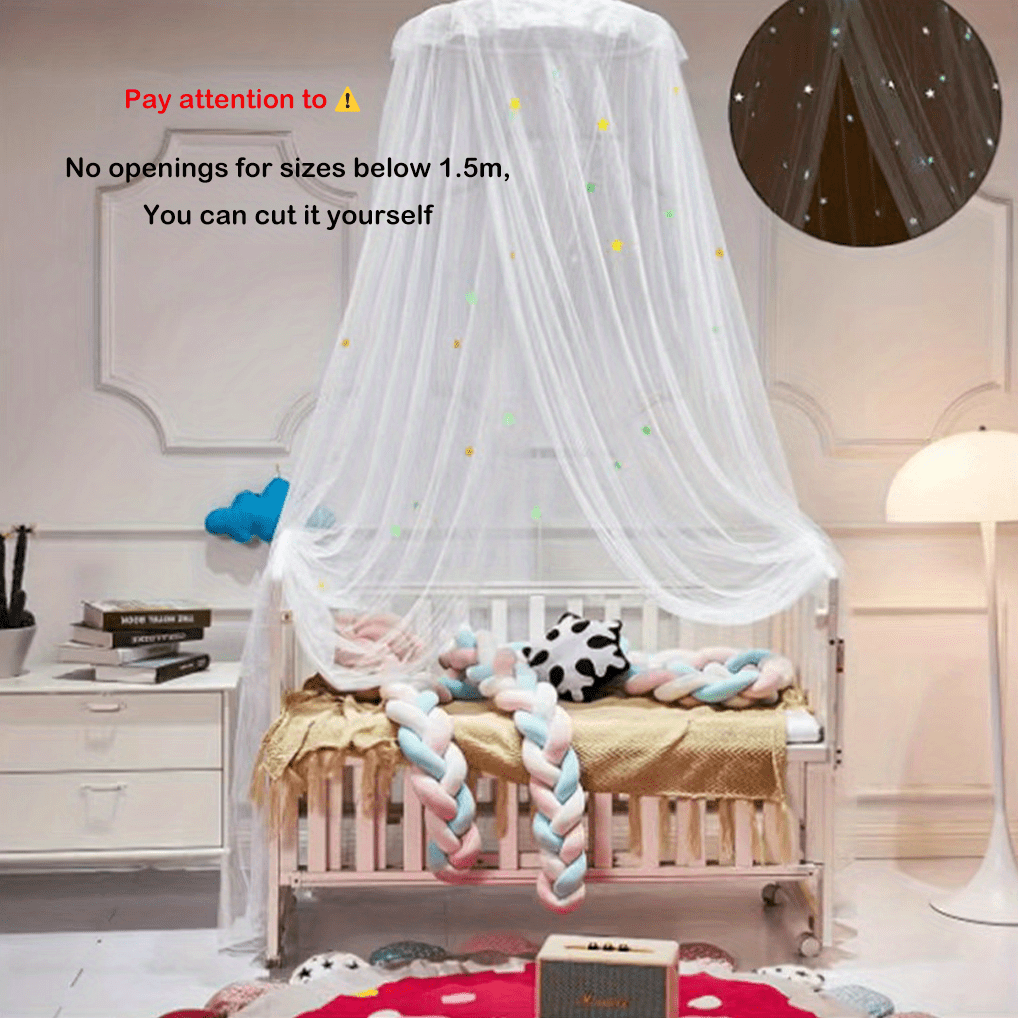 Princess Pink Bed Canopy With Glowing Stars - Perfect Baby Canopy For Bed, Elegant Room Decor, Ceiling Tent, and Crib Canopy | Available in Single, Twin, Full, and Queen Sizes | Ideal Kids Bed Curtains for Christmas, Thanksgiving, New Year, Valentine's