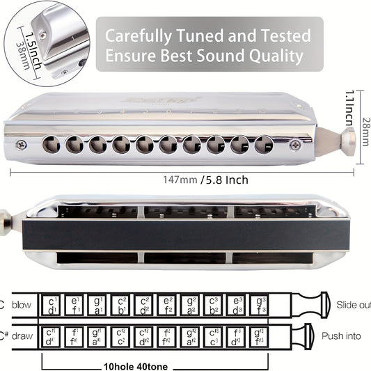 Easttop professional chromatic harmonica T10-40