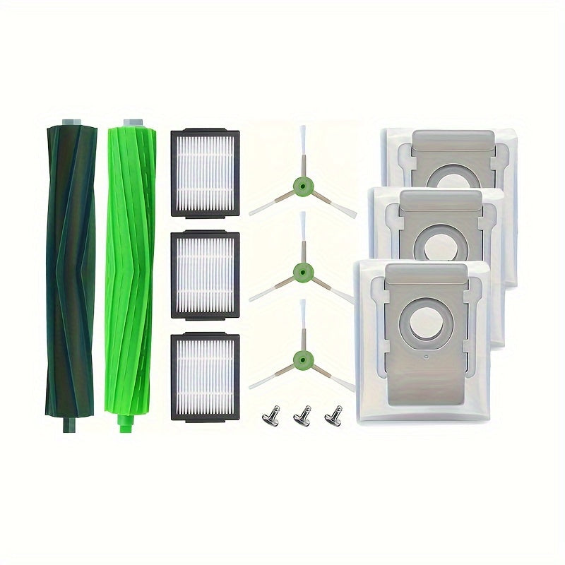 Replacement parts kit for iRobot Roomba i1+ i7 i7+ i3+ i4+ i6+ i8+ J7+ Plus I & J Plus Series Sweeping Robot includes 10 pieces. This kit contains 1 set of roller brush, 3 Hepa filters, and 3 side brushes with screws.