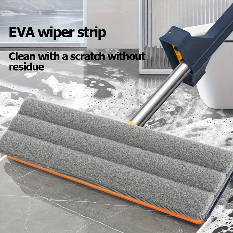 In 2024, a New and Improved Large Flat Mop and Bucket Set, Includes 6 Microfiber Pads - Stainless Steel 360° Rotating Mop for Dry & Wet Cleaning in Any Room, Without the Need for Electricity