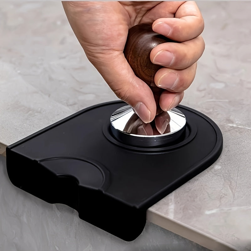 A set of two small and convenient Silicone Coffee Tamper Mats that are non-stick, food grade, easy to clean, durable, and heat resistant. These mats are the perfect espresso coffee distributor accessory for baristas and coffee lovers alike.