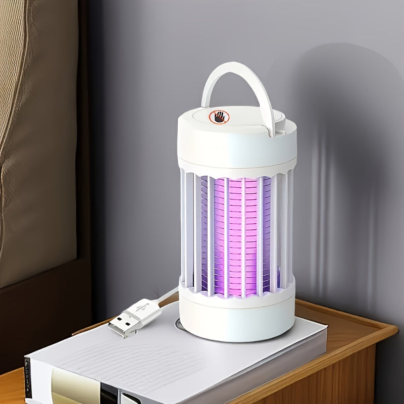 USB-powered mosquito killer lamp, non-toxic bug zapper without batteries, indoor ultrasonic insect repellent.