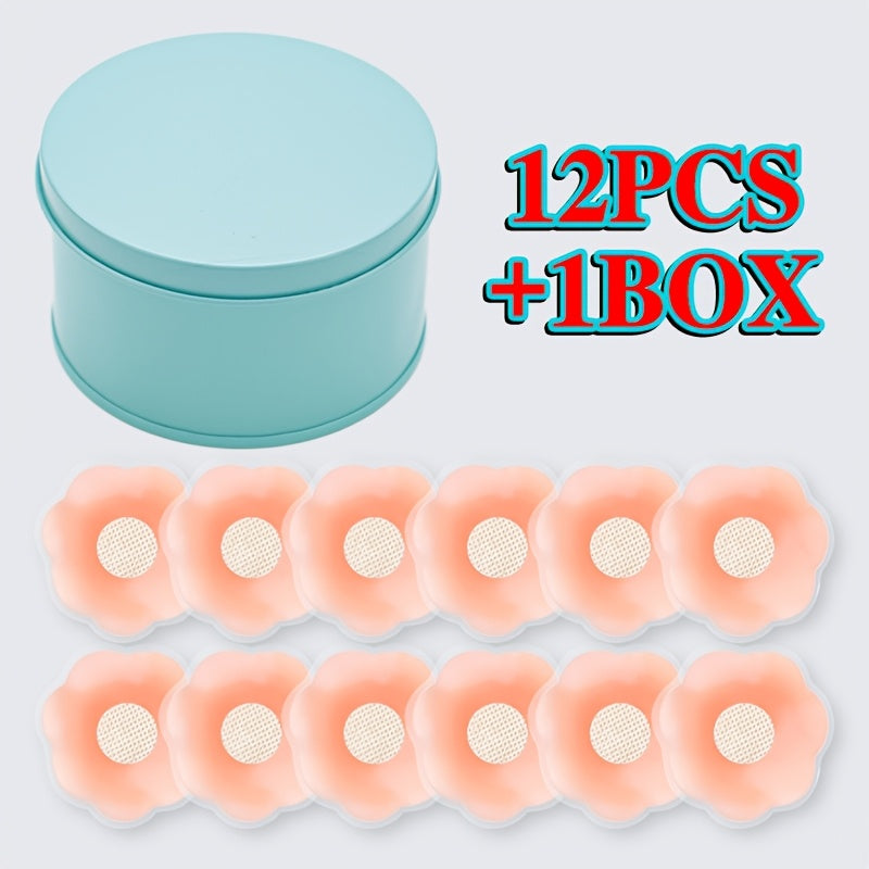 22pcs of solid silicone nipple covers, invisible strapless breast pasties, women's lingerie accessory, 2024 bestseller, reusable, self-adhesive.