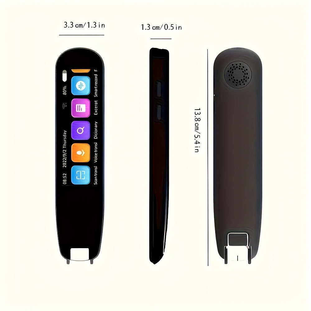 MXQ Multifunctional Scanning Pen Translator with OCR, Text-to-Speech, Smart Recording, and Dictionary features. WiFi and Type-C charging, 820mAh lithium polymer battery. Ideal for language