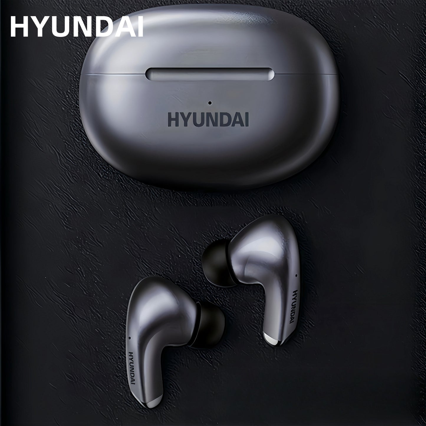 2024 Hyundai Wireless Earbuds with Low Latency, Long Battery Life, Noise Isolation, and Built-in Mic for Gaming, Sports, and Music