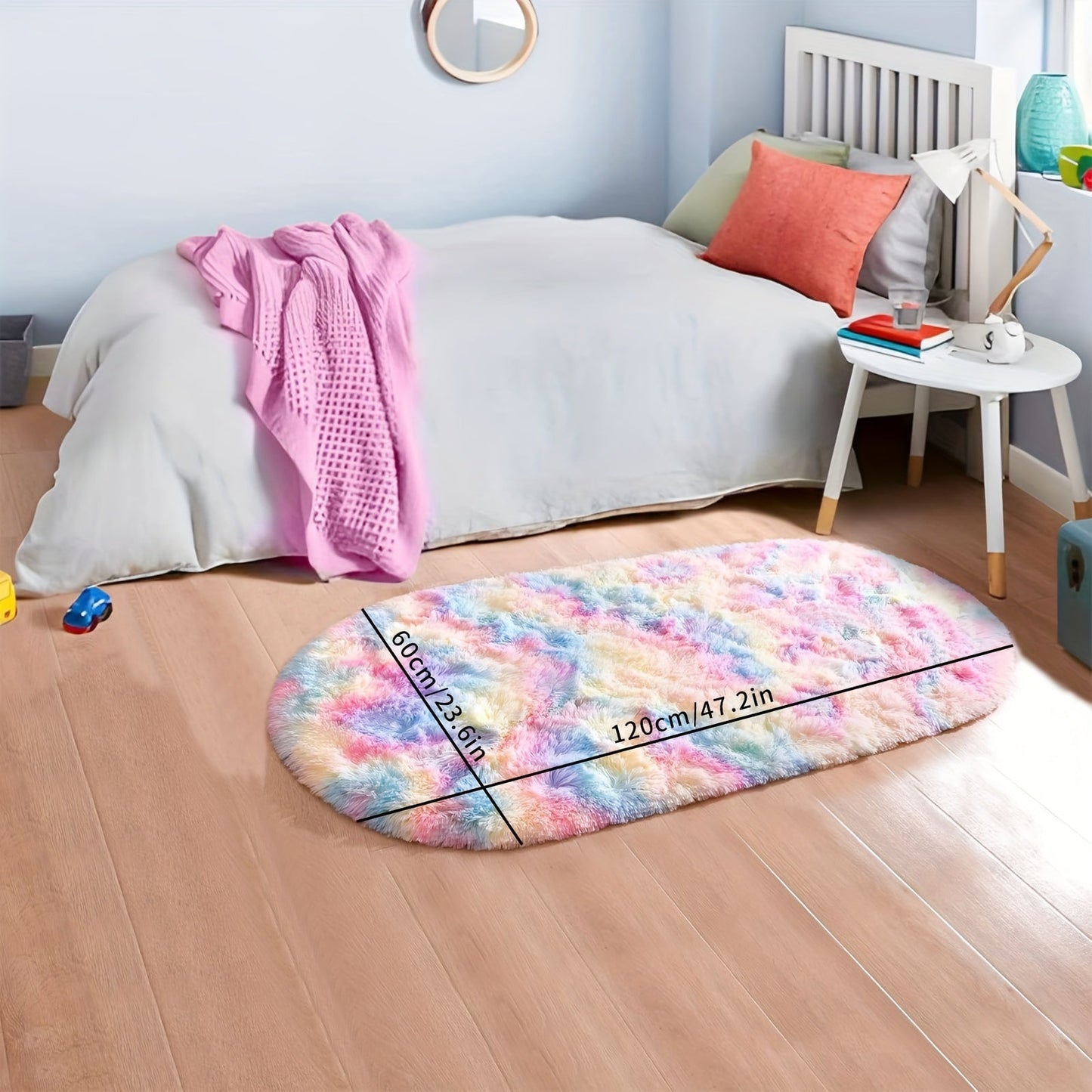 Plush Bedroom Rug - Soft, Cozy, Non-Slip, Machine Washable, Skin-friendly, Perfect for Indoor Use and Bedside