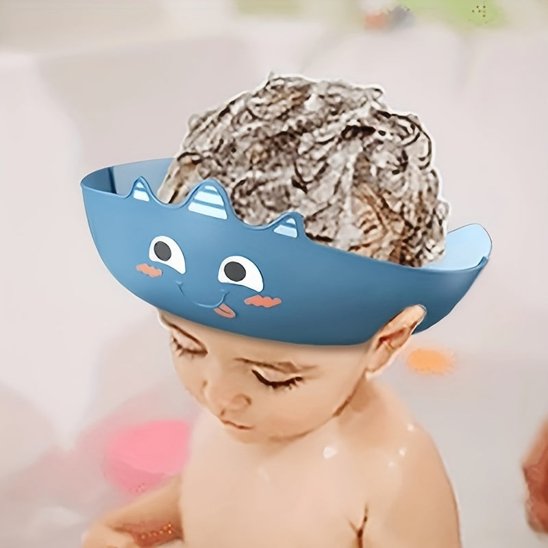 Shower Cap for Kids - Waterproof Shampoo Hat with Ear & Eye Protection, Adjustable Size for Ages 3-12, Cute Animal Design, Made of Long-lasting Plastic, Must-have for Bath Time