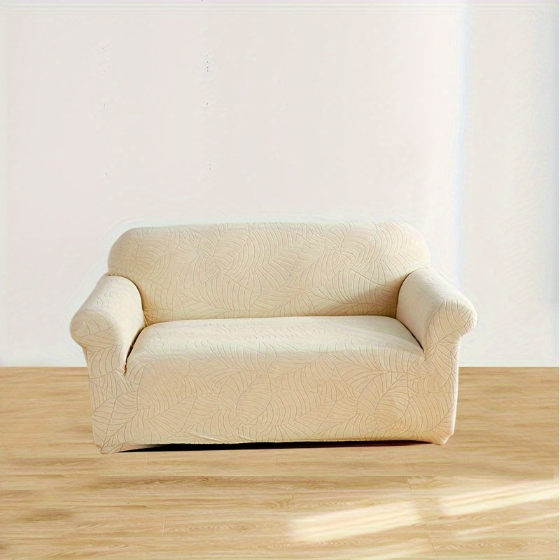 Stretch Sofa Cover with Embossed Design, Fits All Furniture in Nordic Minimalist Style.