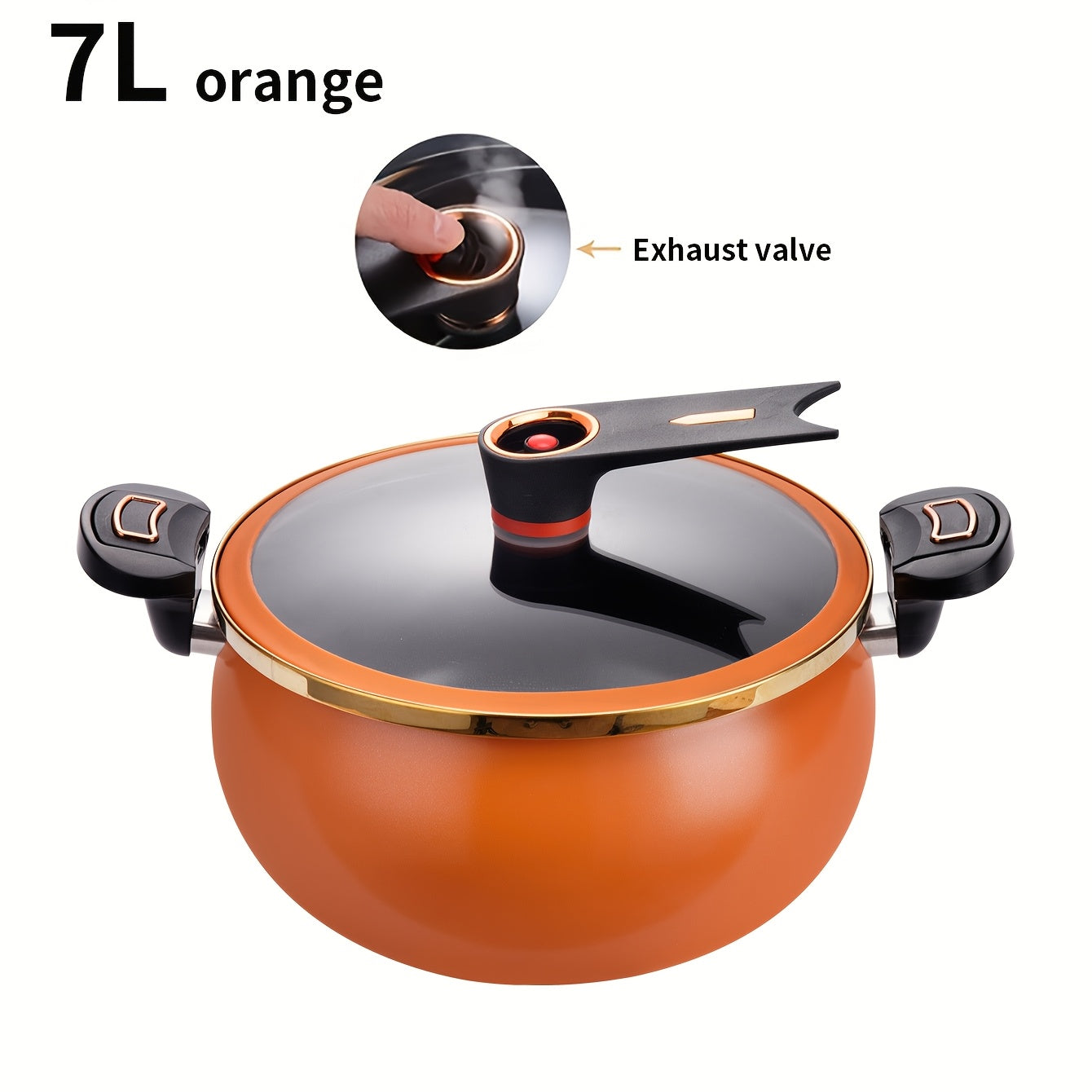 Versatile 7L Cast Iron Soup Pot with a 26cm Large Capacity, Non-Stick Coating, Compatible with Induction and Gas Stoves, Ideal for Fat Pot and Stews.