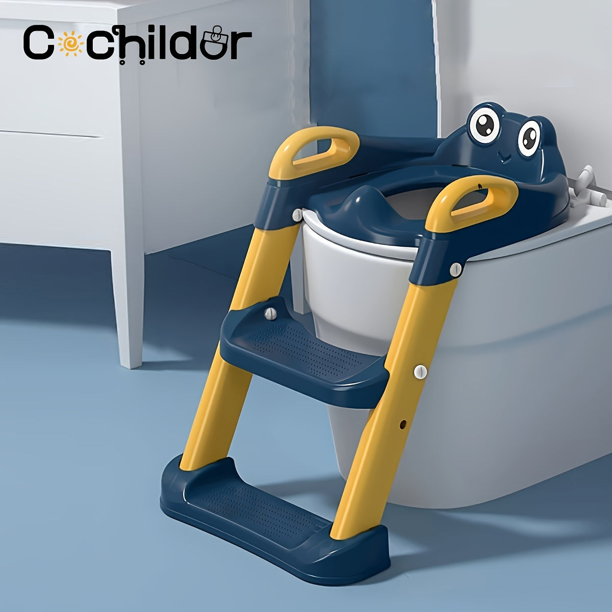 Get the Cute Frog Toilet Trainer Ladder for the Ultimate Kids' Bathroom Experience! The Perfect Gift for Christmas, Halloween, or Thanksgiving Day!