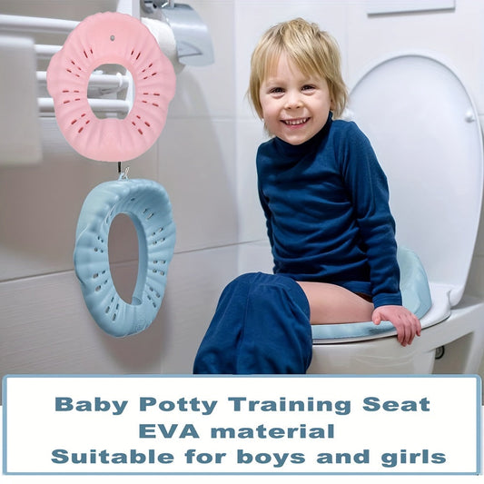 Soft EVA Toilet Training Seat for Toddlers from TWO DADS - Non-Slip Potty Seat Cover for Boys and Girls - Compatible with Children 0-3 Years Old, Easy to Fit Toilet Trainer Imported from China.